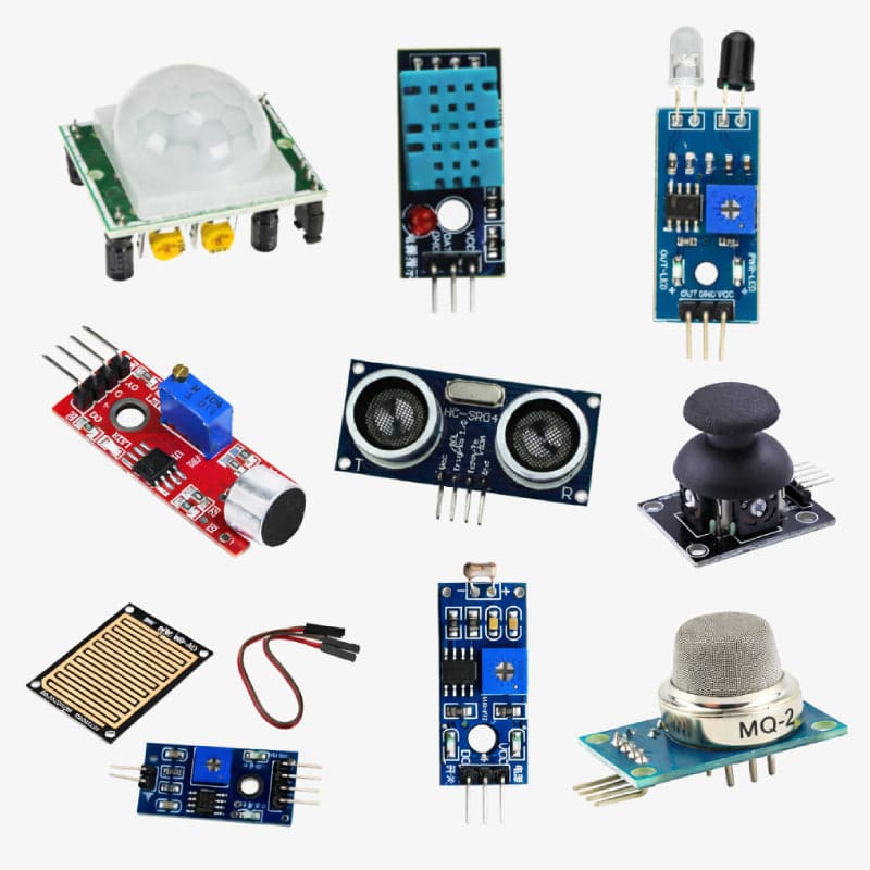 9 in 1 Arduino Sensor Kit - Ultrasonic, PIR, IR, DHT11, MQ2, LDR, Sound, Rain Sensor and Joystick - View 2