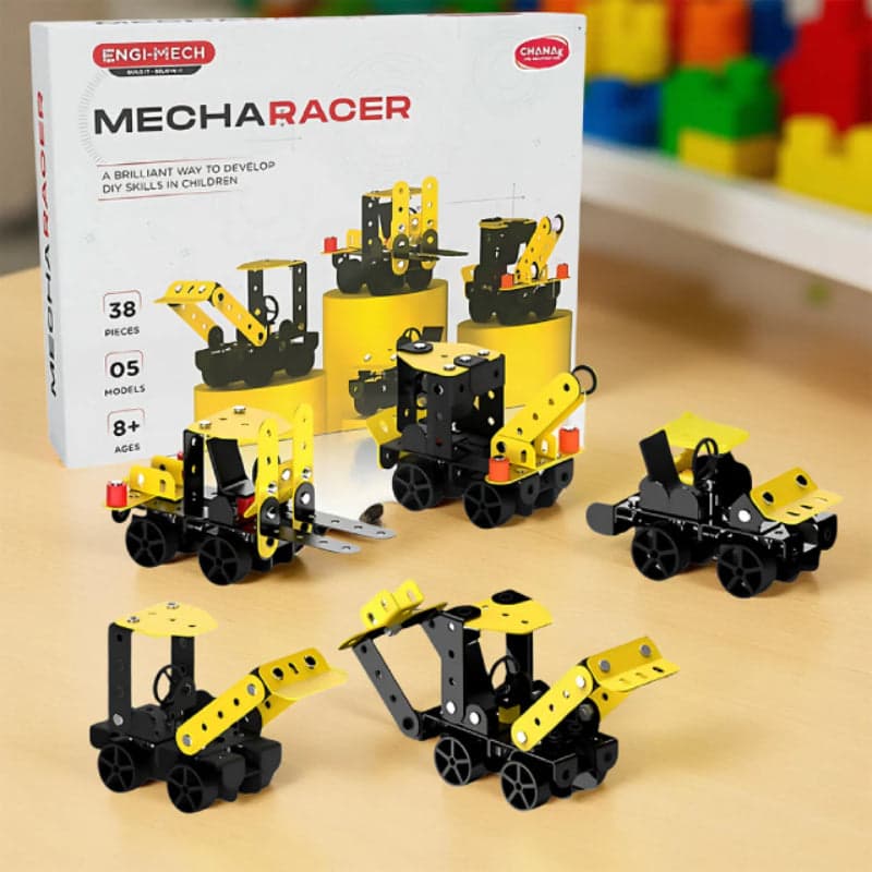 5-in-1 Mecha Racer DIY Construction Kit - 38 Pieces STEM Toy for Kids 8+ - View 2