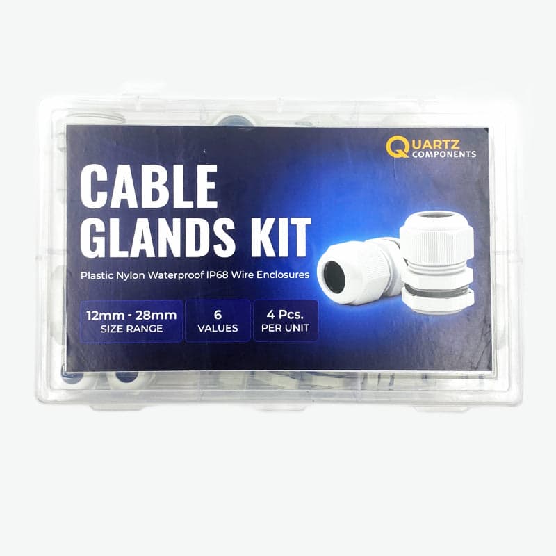6 Types Plastic Nylon Waterproof IP68 Cable Gland Connector Kit from Size 12mm to 28mm - 24Pcs - View 2