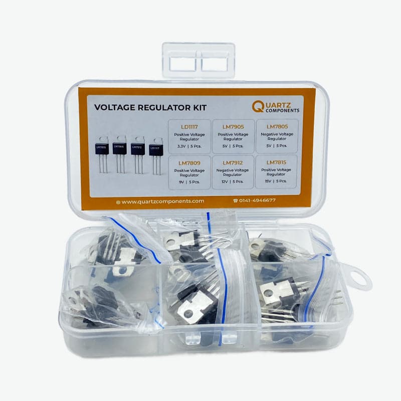 6 Values Voltage Regulator Kit with Adjustable Output from 3.3V to 15V - 30Pcs - View 3
