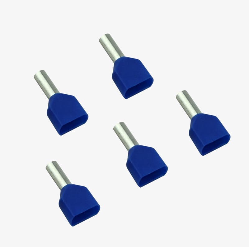 2.5 sqmm Twin Insulated Terminal Ferrule End Lug (Pack of 5) Crimp Wire Lugs/End Sealing Lugs/Crimp Connectors/Tubular Lugs - View 1