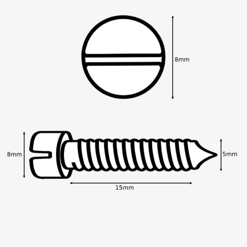 M5 x 15mm Nylon Cheese Head Screw - View 3