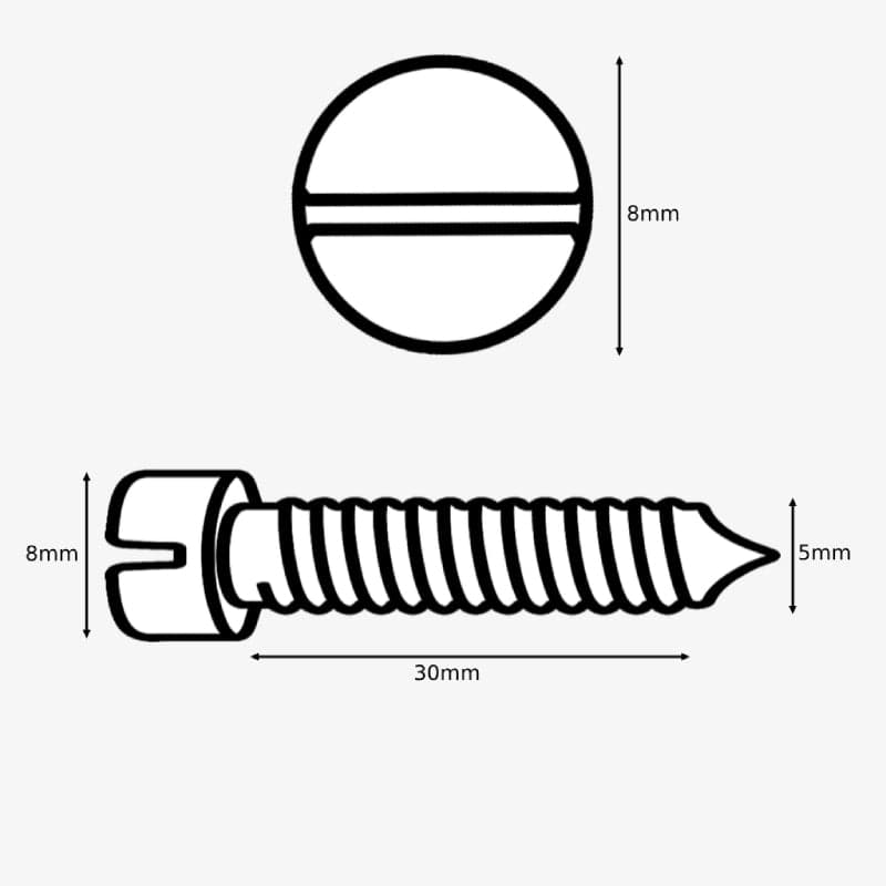 M5 x 30mm Nylon Cheese Head Screw - View 3