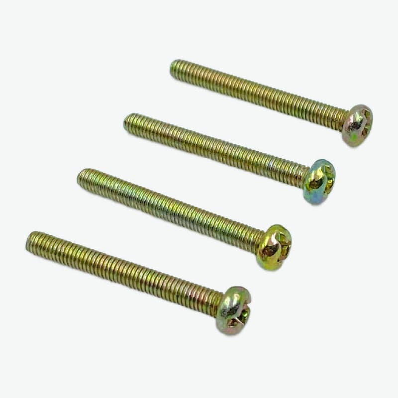 M3 X 25mm Phillips Pan Head Brass Bolt (Pack of 4) - View 2