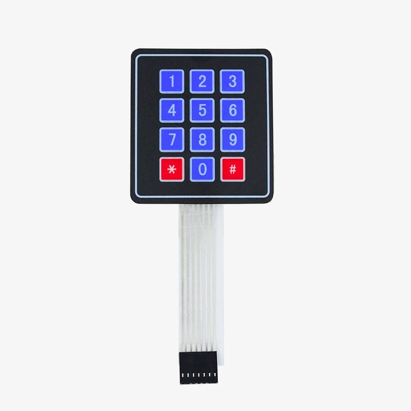 4x3 Matrix Membrane Type Keypad - View 1