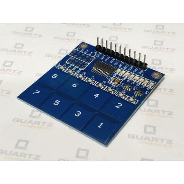 TTP226 - 8 Channel Capacitive Touch Sensor Module - View 2