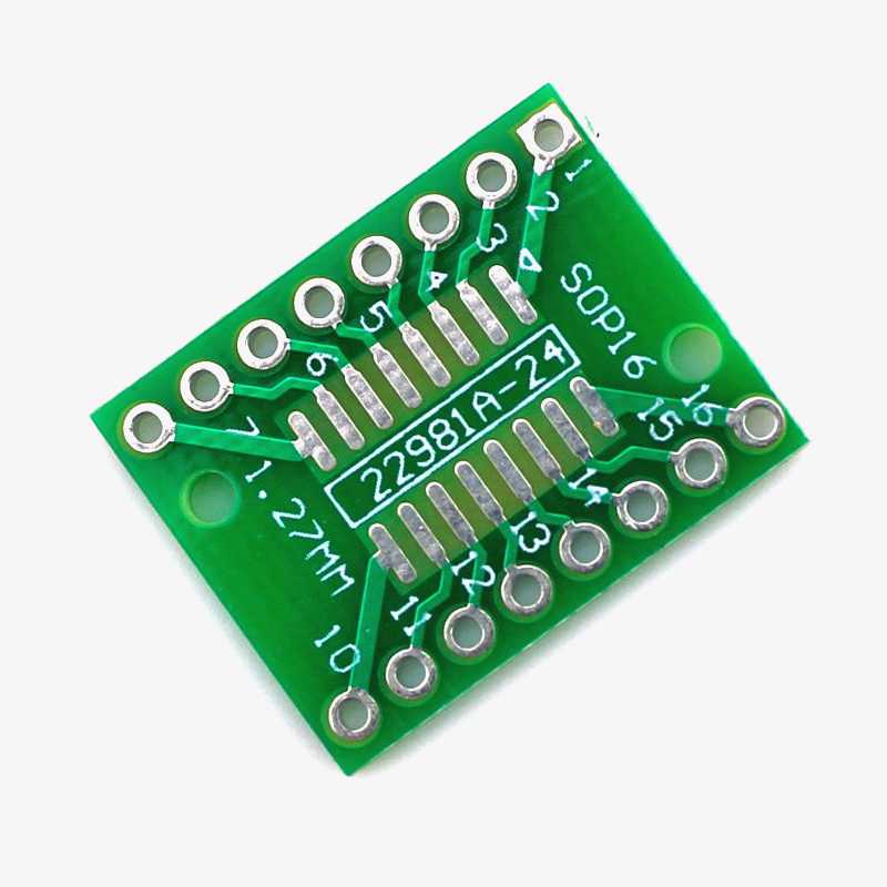 SOP16 DIP Adapter Converter PCB Board 0.65/1.27mm - View 2
