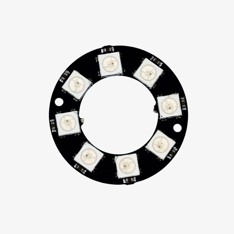 8 Bit WS2812 RGB LED Circular Development Board - View 1