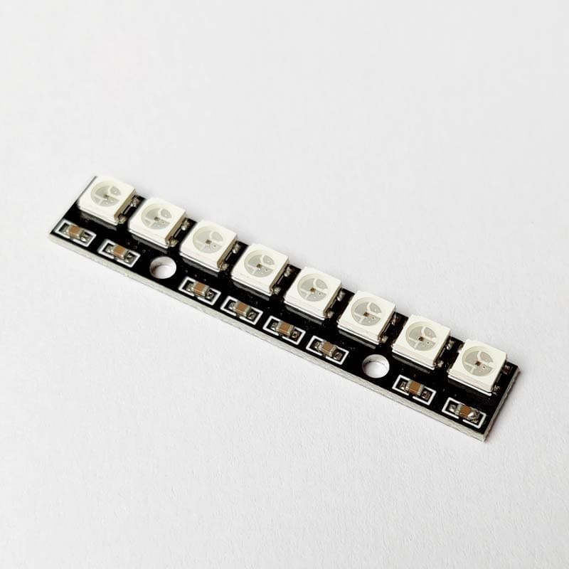 WS2812 8 Bit RGB LED (Straight) - View 1