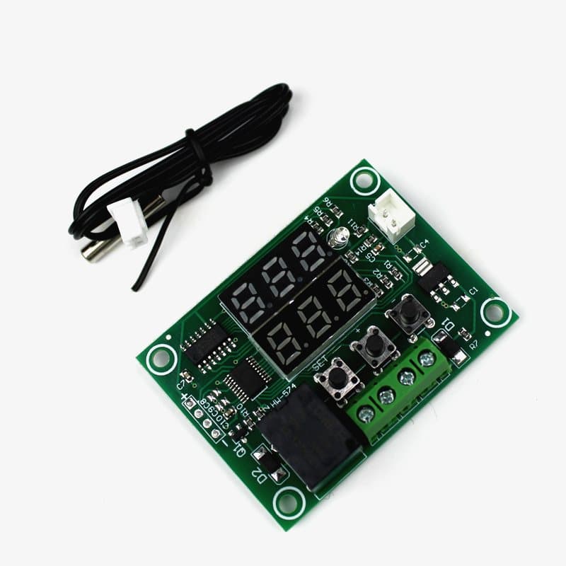 W1219 Temperature Controller Module With Waterproof Temperature Sensor (Red And Green Display)) - View 1