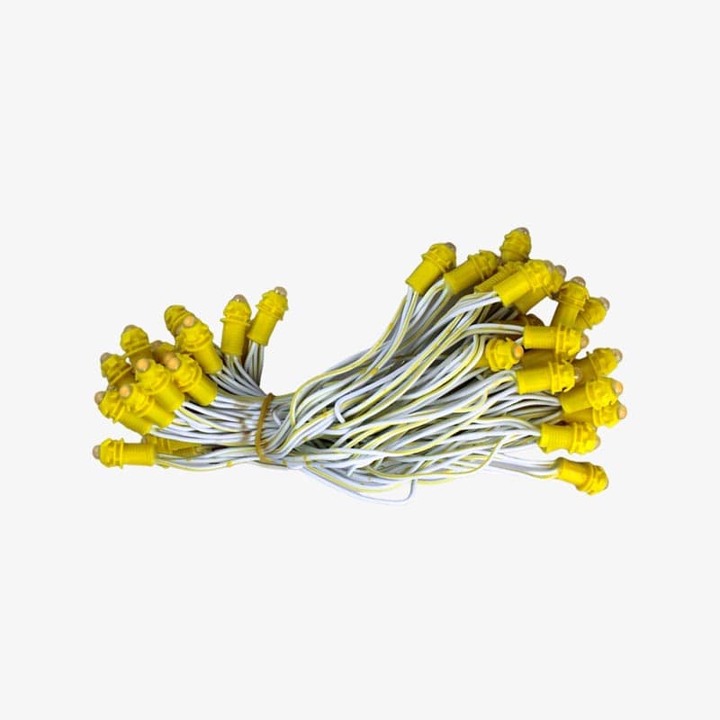 Yellow 9mm 12v 5 inch Pixel Led Serial Decoration Light - 5 meters - 50 Leds - View 1