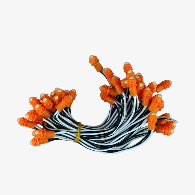 Orange 9mm 12v 5 inch Pixel Led Serial Decoration Light - 5 meters - 50 Leds - View 1