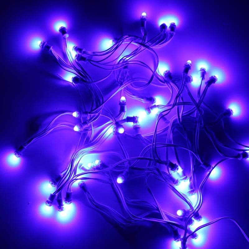 Blue 9mm 12v 5 inch Pixel Led Serial Decoration Light - 5 meters - 50 Leds - View 2