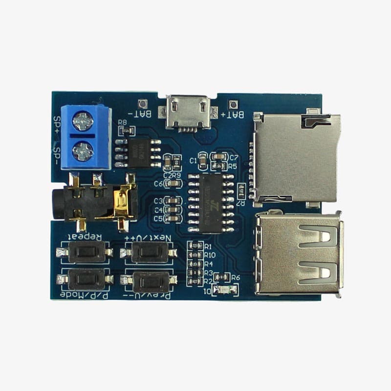 TF Card U Disk MP3 Format Decoder Board Module Audio Player - View 1
