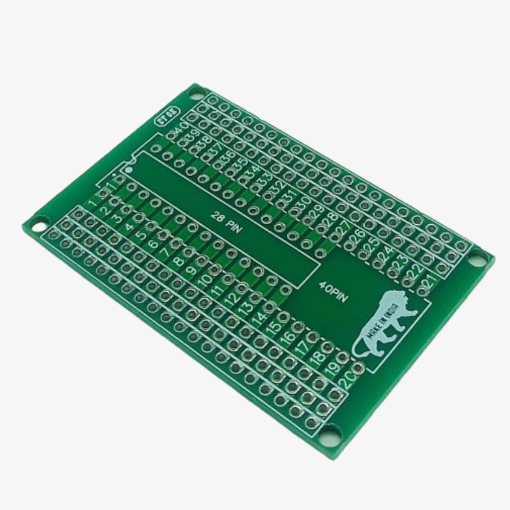40 Pin to 4 Pin DIP IC Breakout Board PCB Only - View 1