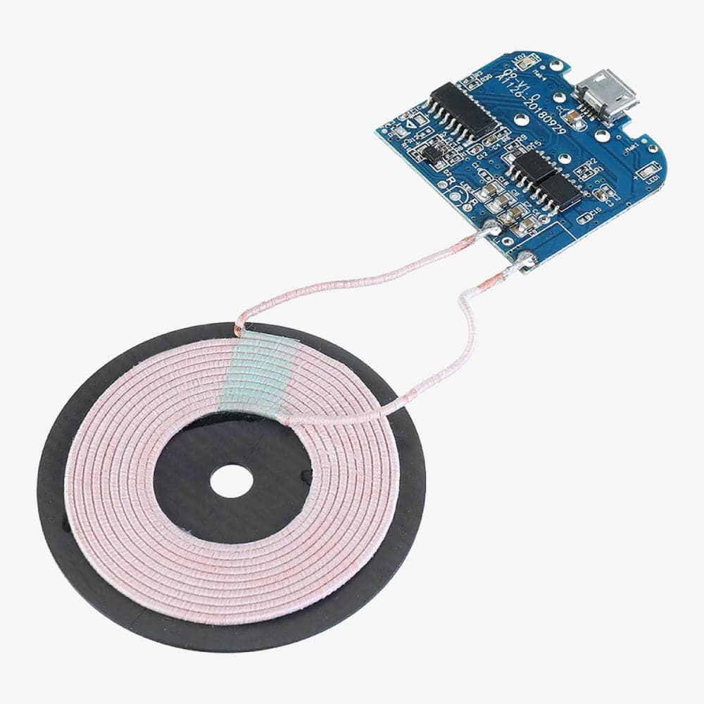 5V DC Qi Standard Micro USB Input Wireless Charging Transmitter Module with Coil - View 1