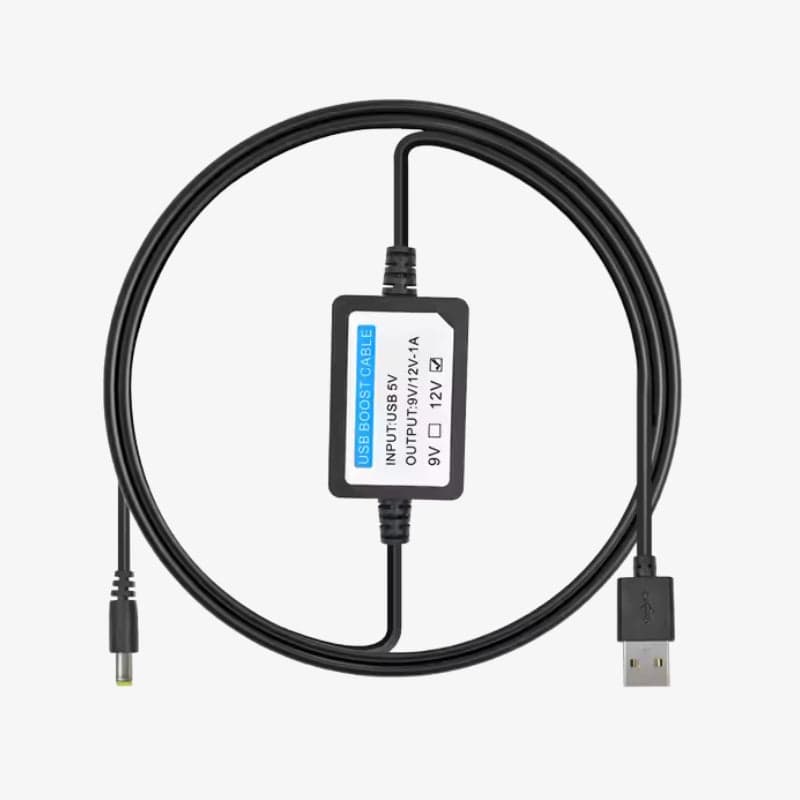 USB Power 5V 1A to 12V DC Step-Up Converter Cable with 2.1x5.5mm Connector - View 2