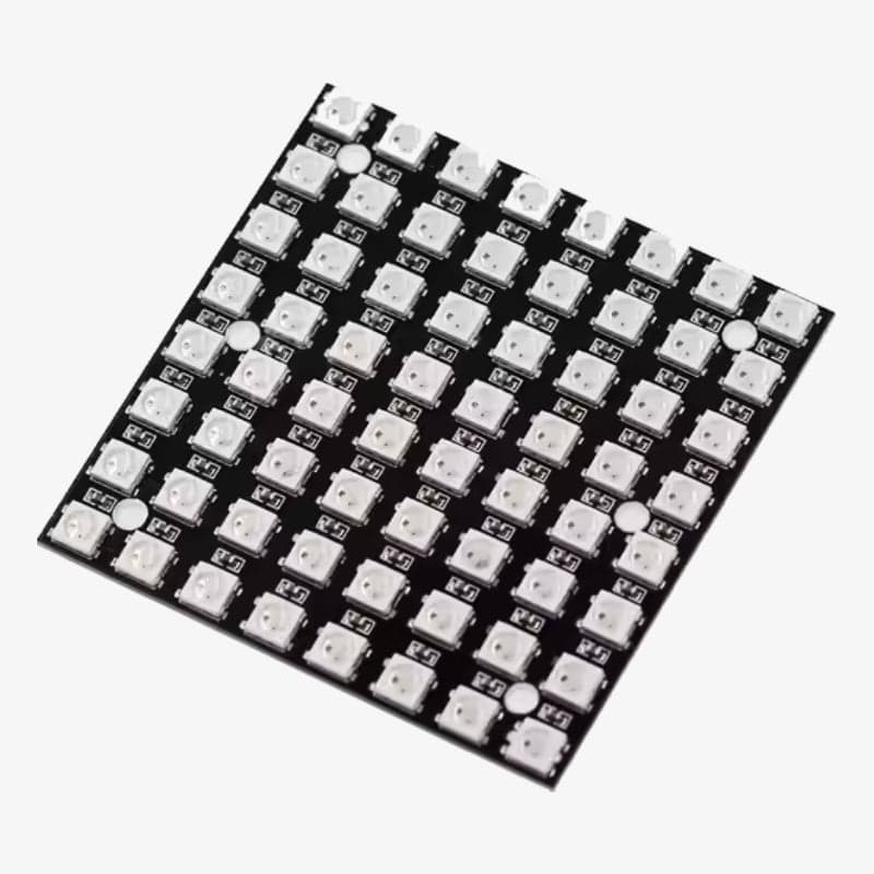 WS2812 64-Bit RGB LED Matrix - View 1