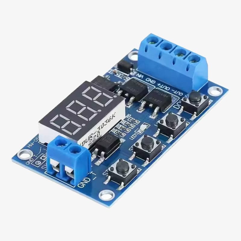 Timing Delay Switch Circuit with Double MOSFET Control - View 1