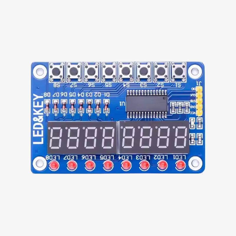 TM1638 8-Bit Button Digital LED Display Module - View 2