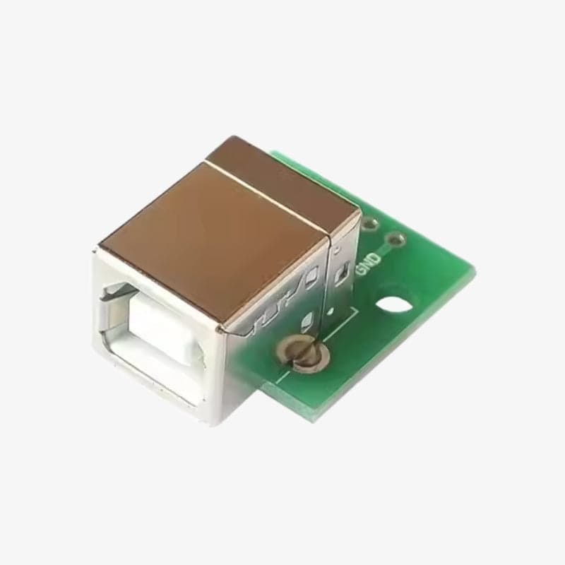 USB Type-B Female Head to DIP 4-Pin Breakout PCB Module - View 1