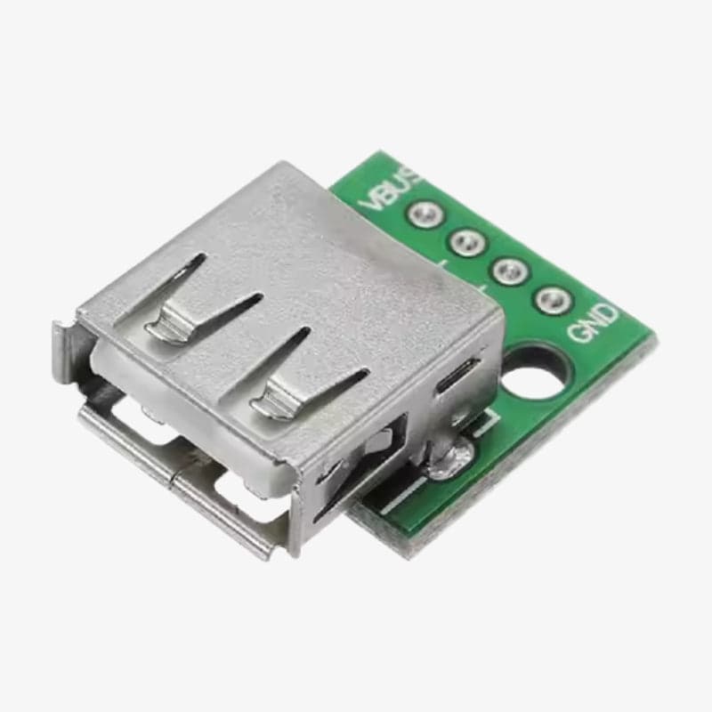 USB Female to 2.54mm Breakout Board with Direct 4P Adapter - View 1