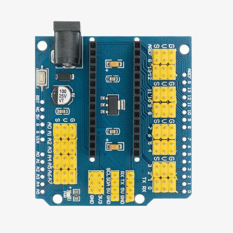 Nano 328P Expansion Adapter Breakout Board IO Shield - View 2