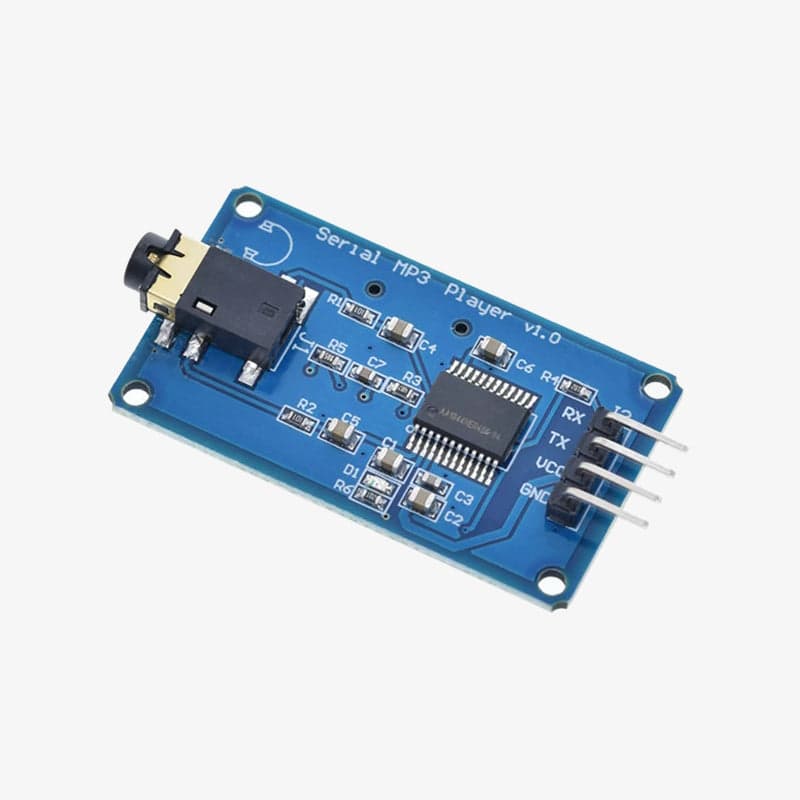 YX5300 MP3 Voice Player Serial Control Music Module with TF Card Slot - View 1