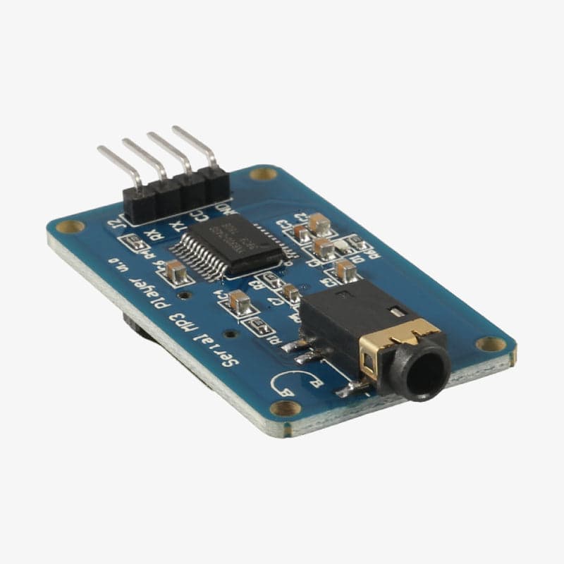 YX5300 MP3 Voice Player Serial Control Music Module with TF Card Slot - View 3