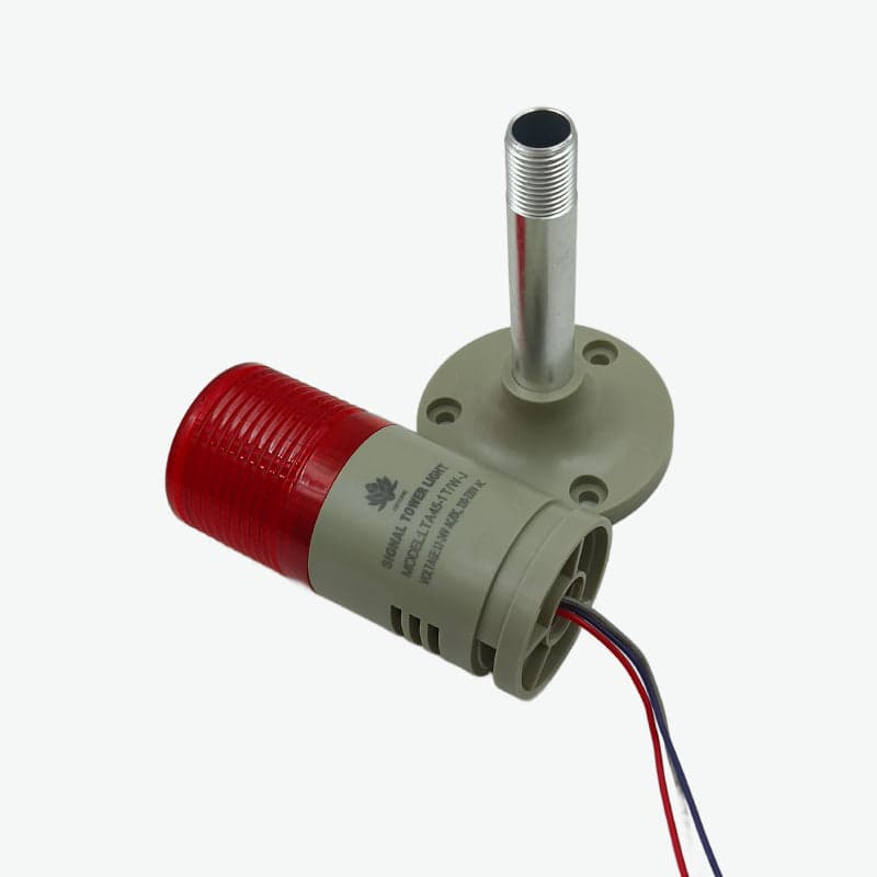 Signal Tower Light with Buzzer 1 Tier - Red LED, 24V/220V AC/DC - View 3
