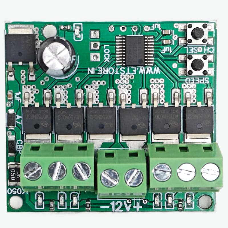 6 DC Light Chaser 7-15v 15A with 25 Design, Mode and Speed Control - View 2