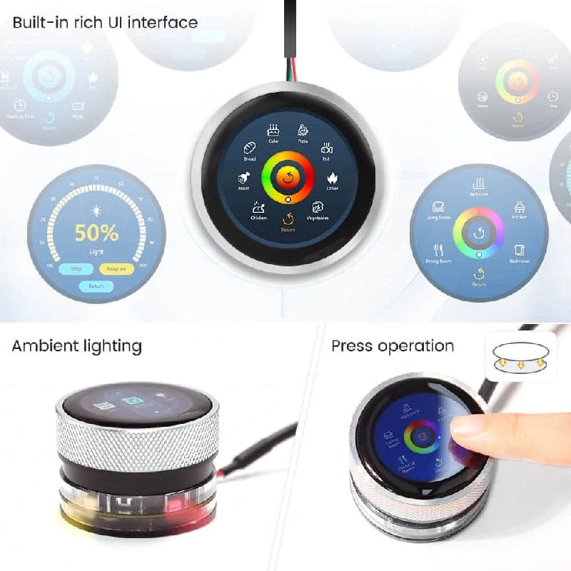 Elecrow CrowPanel 1.28 Inch ESP32 Round Touch Display with Rotary Encoder 240×240 IPS Screen - View 3