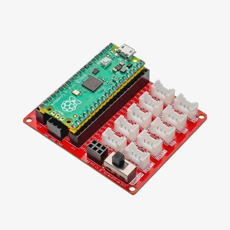 Elecrow Crowtail Expansion Shield for Raspberry Pi Pico (RP2040) Plug-and-Play Sensor & Module Interface Board - View 1