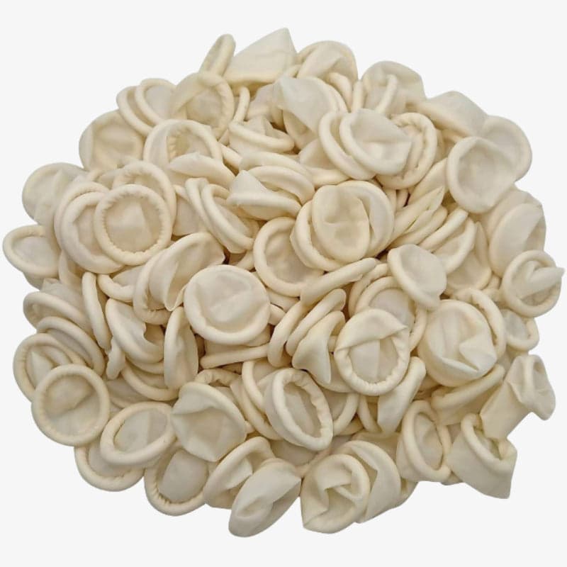 White Anti-Static Latex Finger Coats (Pack of 10) - View 2