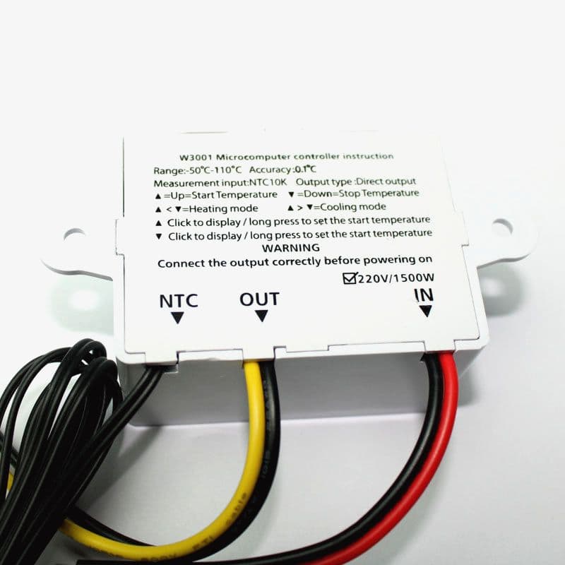 XH-W3001 AC 220V 1500W Digital Microcomputer Thermostat Switch - View 3