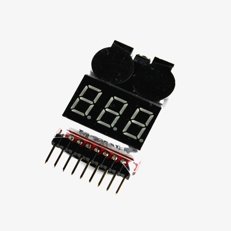 Lithium/LiPo Battery Voltage Checker Tester for 1S-8S (Low Voltage Buzzer Alarm) for Lipo and NMC Battery Packs - View 2