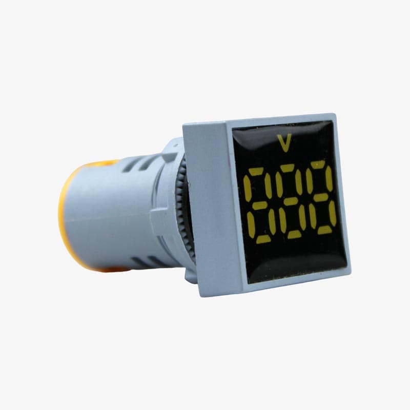 Ceyone AD16-22FSV AC Voltmeter Display Sqaure Yellow 22mm (AC60-500 V) - View 1