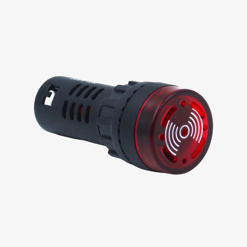 RED AC DC 220V AD16-22SM LED Indicator with Buzzer 22mm - Panel Mount 220V - View 1