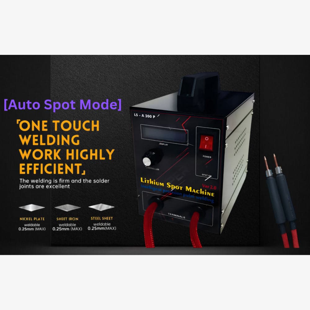 3.5 KVA LS-A200 Portable Lithium Cell Spot Welding Machine for Battery Pack - Includes Double Pen and Pedal - View 3
