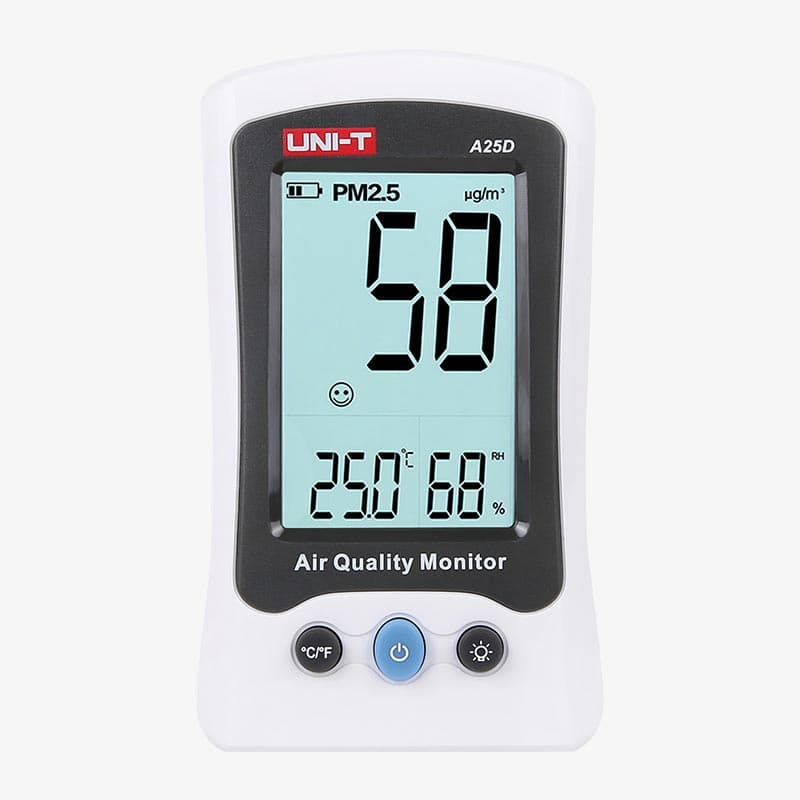 UNI-T A25D PM2.5 Meter Air Quality Monitor Temperature and Humidity Detection - View 2