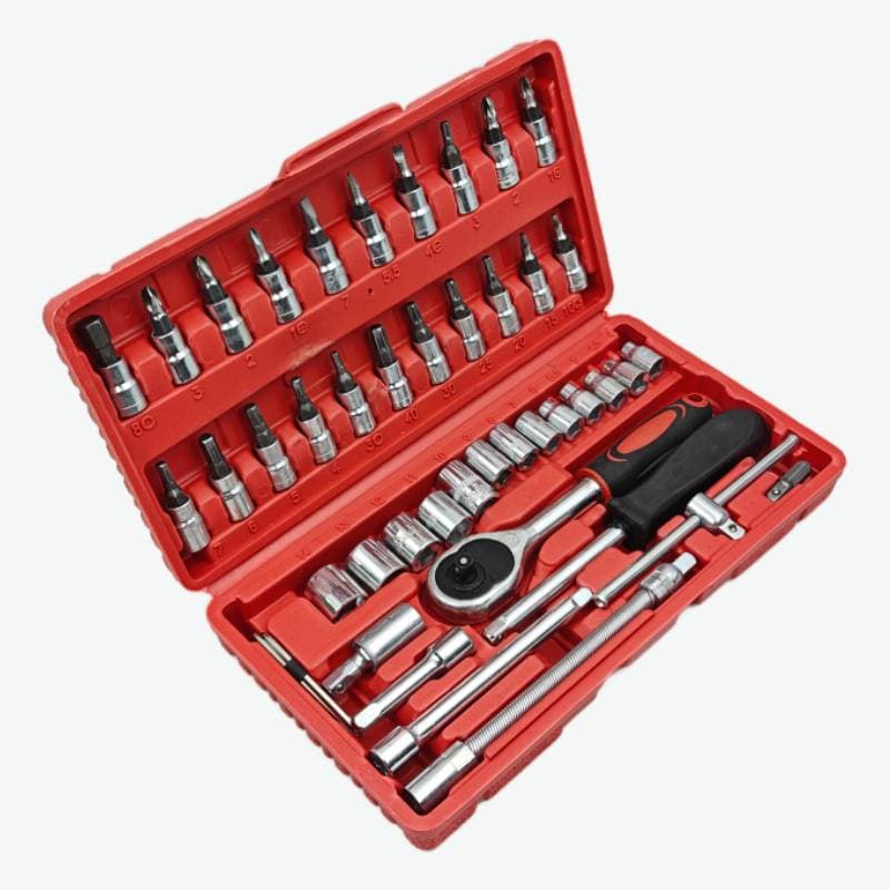 1/4 Inch Square Drive Socket Set - 46 in 1 Pcs Tools Kit (Screwdriver Kit) - View 1