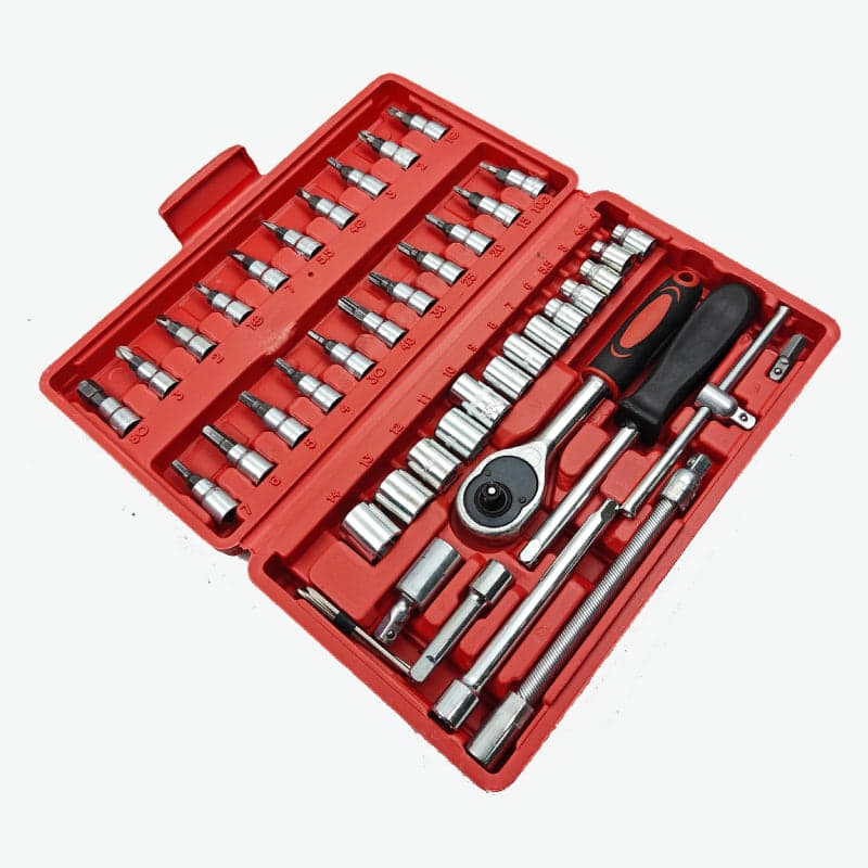 1/4 Inch Square Drive Socket Set - 46 in 1 Pcs Tools Kit (Screwdriver Kit) - View 3