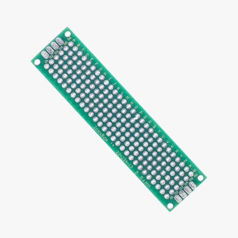Double Sided Universal PCB Prototype Board (2x8cm) - View 1