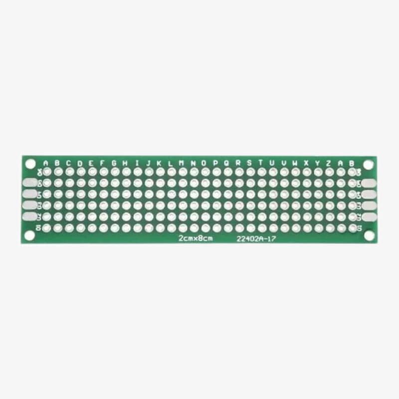Double Sided Universal PCB Prototype Board (2x8cm) - View 2