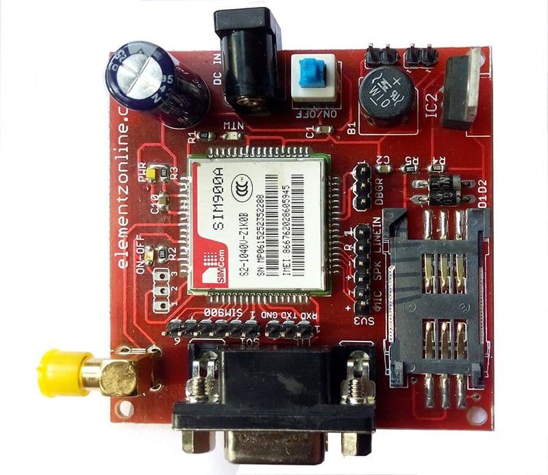 SimCom SIM900A GSM Module with SMA Antenna - View 1