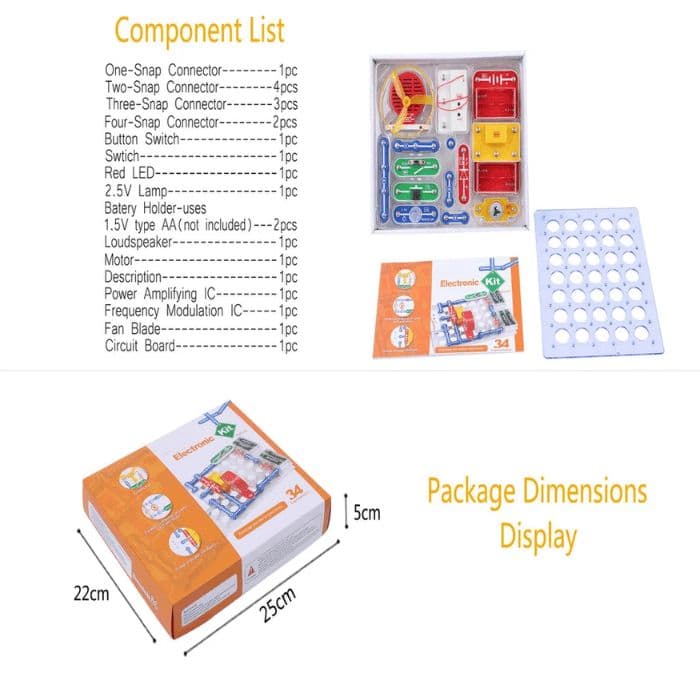 34 Experiments Electronics Kit - View 3