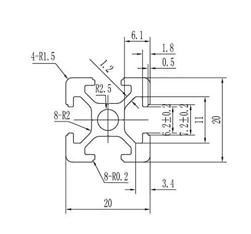600mm 2020 European Standard Aluminium Profile - View 3