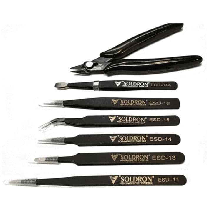 Soldron Tweezer and Cutter Pouch Set - View 1