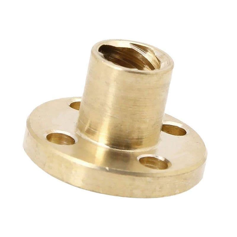 4 Start T Type Copper Nut - 2mm Pitch - View 1