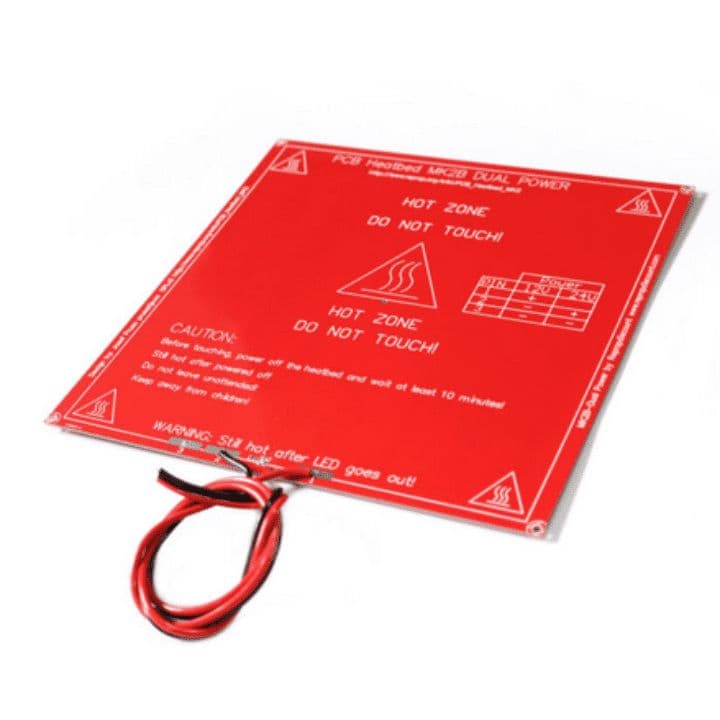RepRap MK2B 3D printers Dual Power PCB HeatBed With 14AWG Cable (Red) - View 2